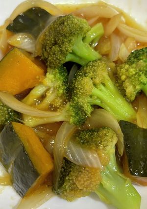 玉ねぎと冷凍野菜の甘酢炒め-レシピのメイン写真