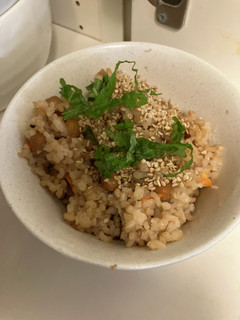 玄米 ひよこ豆炊き込みご飯-レシピのメイン写真