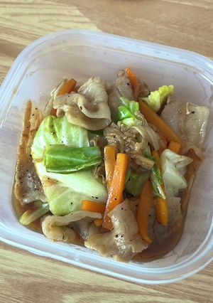 野菜たっぷり豚バラのオイスターソース炒め-レシピのメイン写真