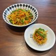 お弁当の彩り にんじんピーマン茎んピラ