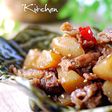 こんにゃくと牛肉(豚肉)のピリ辛炒め