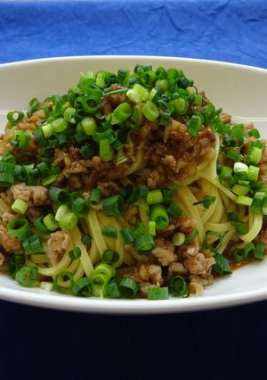 大竹土産を詰め込んだ菊芋入り汁なし担々麺-レシピのメイン写真