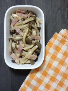 ベーコンとしめじのにんにく甘酢醤油和え-レシピのメイン写真