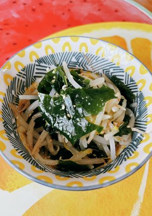 作り置き★もやしワカメナムル(無水鍋使用-レシピのメイン写真