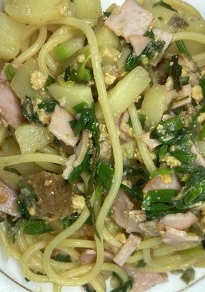 二郎風　ニンニク入り太麺パスタ　274-レシピのメイン写真