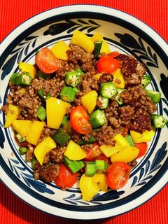 カラフル夏野菜のひき肉炒め-レシピのメイン写真