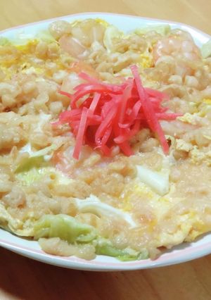 お好み焼みたいな海老天たまご-レシピのメイン写真