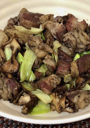 和牛炭火焼と舞茸の黒炒め-レシピのメイン写真