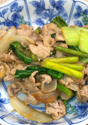豚肉とにんにくの芽のスタミナ焼肉★動画★-レシピのメイン写真