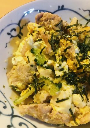 豚こまぎれ肉●ゴーヤーチャンプルー丼-レシピのメイン写真