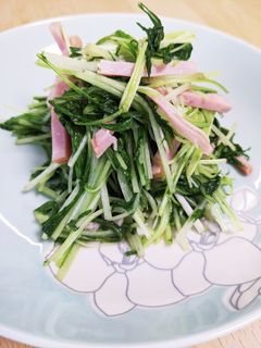 水菜のハム炒め-レシピのメイン写真