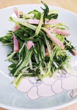 水菜のハム炒め-レシピのメイン写真