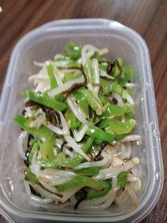 もやしとピーマンの塩昆布あえ-レシピのメイン写真