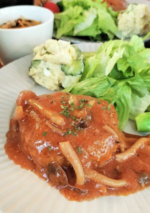 豆腐入り煮込みハンバーグ QC-レシピのメイン写真