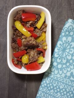 牛肉とパプリカの焼肉のタレ和え-レシピのメイン写真