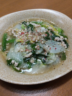 白菜と鶏ひき肉のあんかけ煮-レシピのメイン写真