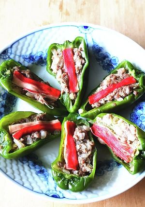 超簡単★レンジdeピーマン肉詰め★お弁当-レシピのメイン写真