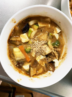 茄子椎茸きな粉レモン味噌味豆腐八宝菜風-レシピのメイン写真