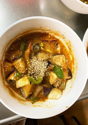 根菜茄子コク旨トマト味噌味温野菜サラダ-レシピのメイン写真