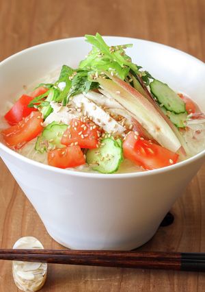 甘こしみその冷や汁ご飯-レシピのメイン写真