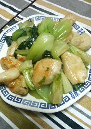 胸肉とチンゲン菜の中華風炒め-レシピのメイン写真