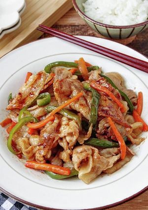☆簡単☆豚バラとお野菜のコク旨ポン酢炒め-レシピのメイン写真
