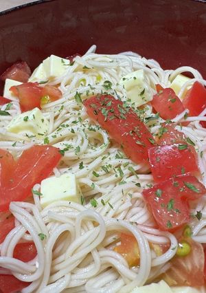 改)3分で作る!さっぱり洋風そうめん-レシピのメイン写真