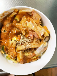 お一人様野菜たっぷりオムライス味親子丼風-レシピのメイン写真