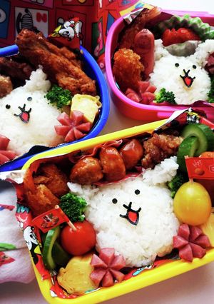 にゃんこ大戦争！キャラ弁当　お弁当-レシピのメイン写真