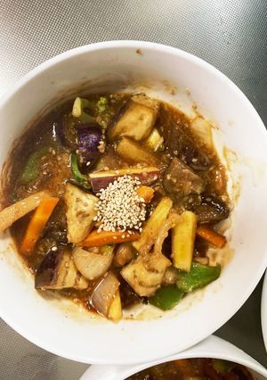 簡単オイレモン金平味ツナ根菜茄子野菜炒-レシピのメイン写真