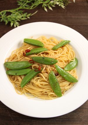 簡単！スナップエンドウのエビパスタ-レシピのメイン写真