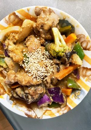 簡単フルーティー梅味豚こま大根青椒肉絲風-レシピのメイン写真
