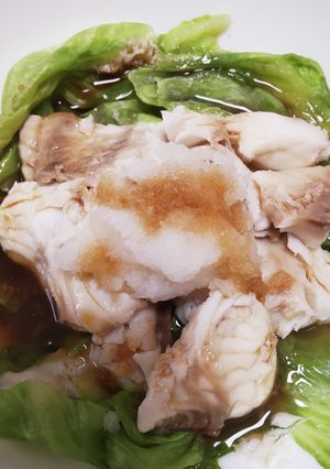白身魚とレタスの簡単レンジ蒸し♪-レシピのメイン写真