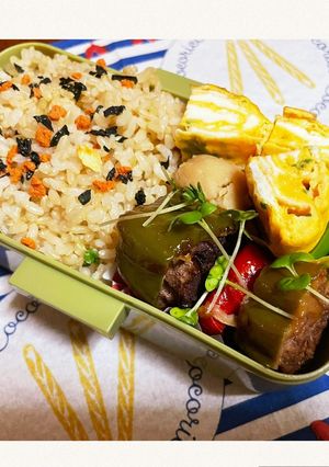 ピーマンの肉詰めお弁当-レシピのメイン写真