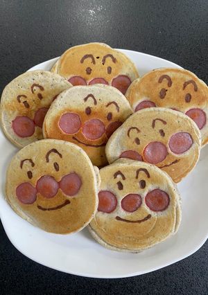 不器用でも簡単!アンパンマンパンケーキ-レシピのメイン写真