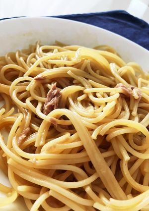 レンチンで和風ツナバターパスタ-レシピのメイン写真