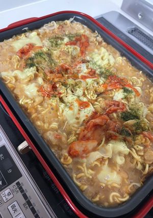 辛ラーメンでもんじゃ焼き-レシピのメイン写真