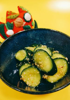 きゅうりのゴマ麺つゆ漬け　-レシピのメイン写真