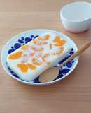 つるんとサッパリ！みかん入り牛乳寒天