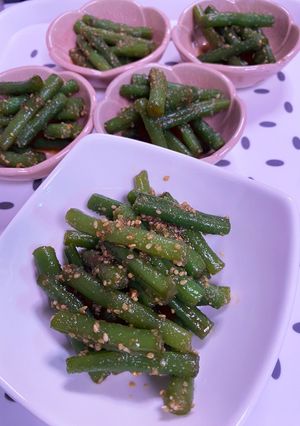 田舎のお届け「ゴマたっぷりインゲン和え」-レシピのメイン写真