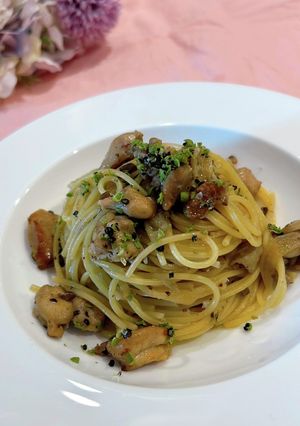 香り爽やか♪実山椒と鶏肉のパスタ-レシピのメイン写真