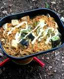 ▲山ごはん▲缶詰アヒージョ焼きそば