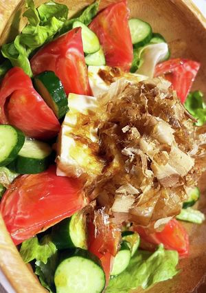 豆腐のゆずサラダ（びっくりドンキー風）-レシピのメイン写真