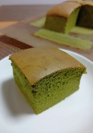 ★ちょっと低糖質！抹茶の＊台湾カステラ＊-レシピのメイン写真
