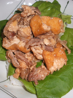 ☆厚揚げと豚肉のサラダ盛り丼☆-レシピのメイン写真
