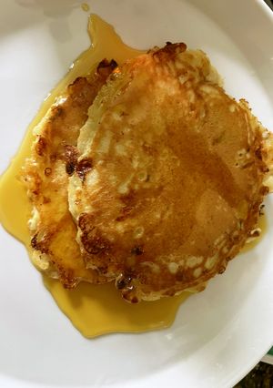 Bestピーチコッテージチーズパンケーキ-レシピのメイン写真