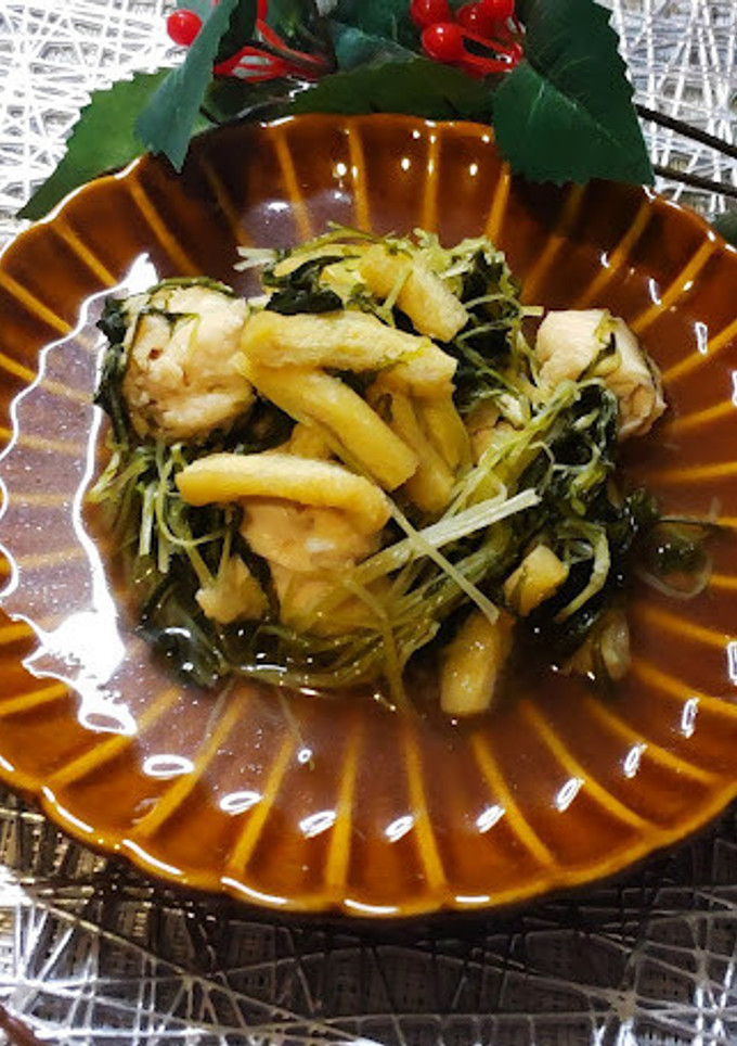 水菜と油揚げのさっぱり煮びたし-レシピのメイン写真
