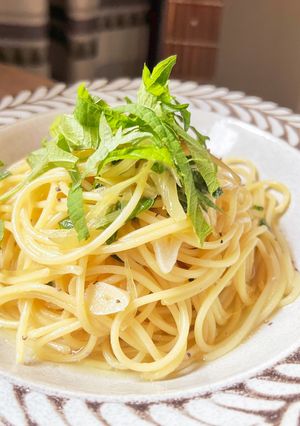 大葉とみょうがの和風オイルパスタ-レシピのメイン写真