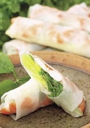 黄ニラと香り野菜の生春巻-レシピのメイン写真