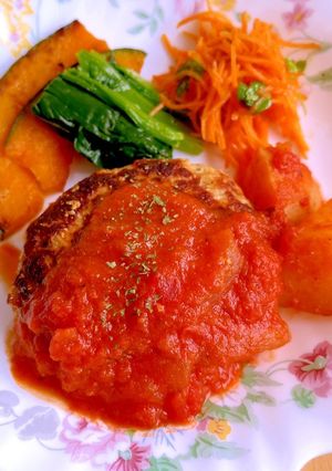 【コンソメ麹】【きのこ麹】豆腐ハンバーグ-レシピのメイン写真